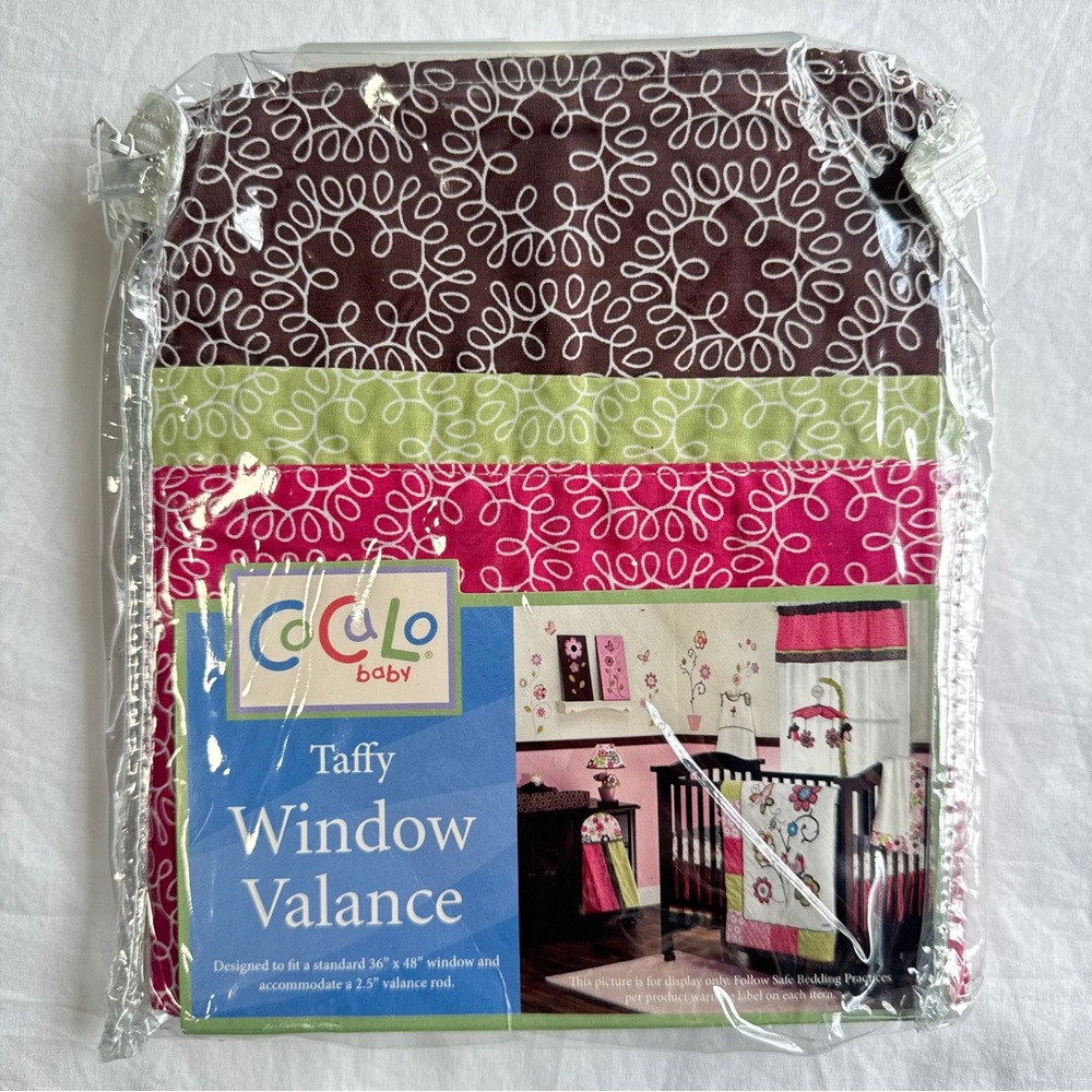 Cocalo Taffy Valance Pink Brown & Green